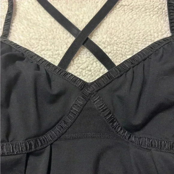 Lululemon Black Dance Strap Tank Top Cross Strap Flowy - Picture 9 of 15